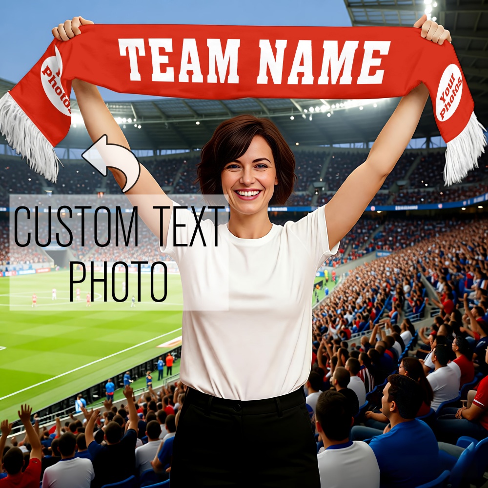 Party Games Name - 1 écharpe personnalisée pour supporters d'équipe